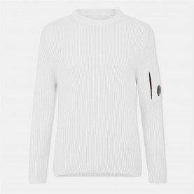 пуловер,мъжки,пуловери,cp,company,men's,lens,knitted,crew,neck,jumper,gauze,white,103