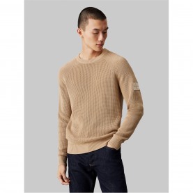 блуза,мъжки,пуловери,calvin,klein,jeans,calvin,klein,jeans,badge,easy,sweater,travertine