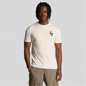 Тениска Lyle and Scott Club Emblem T-Shirt - White тениска,lyle,and,scott,club,emblem,t,shirt,white