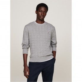 мъжки,пуловери,tommy,hilfiger,classic,cotton,cable,crew,neck,grey,heather
