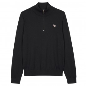 Блуза PS Paul Smith Zebra Logo quarter Zip Sweater - Black 79 блуза,мъжки,пуловери,ps,paul,smith,zebra,logo,quarter,zip,sweater,black,79