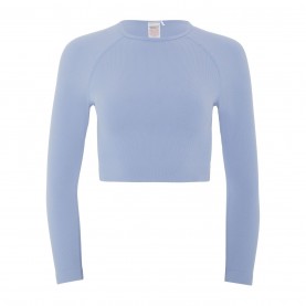 къса,блуза,дамски,топове,hiit,seamless,ribbed,long,sleeve,cropped,top,purple