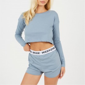 Brave Soul Womens Weekend Mode Lounge Sets - Citadel Blue дамски,пижами,brave,soul,womens,weekend,mode,lounge,sets,citadel,blue