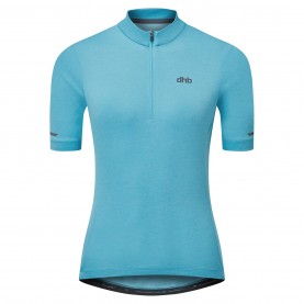 блуза,с,къс,ръкав,дамски,топове,облекло,за,колоездене,dhb,women's,quarter,zip,short,sleeve,jersey,2.0,blue