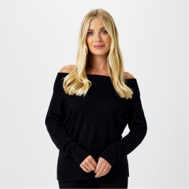 пуловер,дамски,плетени,дрехи,biba,biba,knitted,bardot,jumper,black