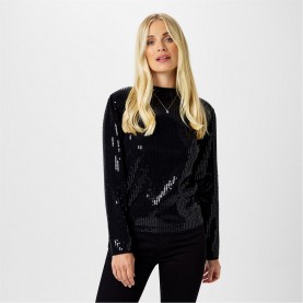 пуловер,дамски,плетени,дрехи,biba,biba,sequin,jumper,black