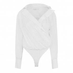 дамски,топове,good,american,women,s,poplin,bodysuit,white