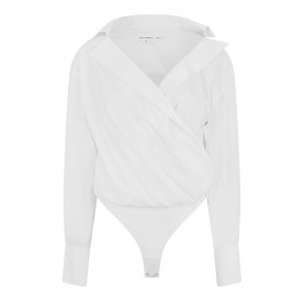 дамски,топове,good,american,women's,poplin,bodysuit,white