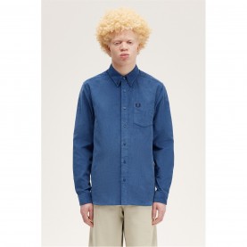 облекла,на,разпродажба,мъжки,ризи,fred,perry,men's,long,sleeve,corduroy,shirt,midnight,f57