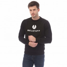 Блуза Belstaff Signature Crewneck Sweatshirt - Black-White блуза,мъжки,горнища,с,качулка,мъжки,ежедневни,облекла,belstaff,signature,crewneck,sweatshirt,black,white