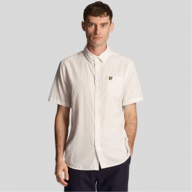 риза,с,къс,ръкав,облекла,на,разпродажба,lyle,and,scott,textured,stripe,short,sleeve,shirt,white