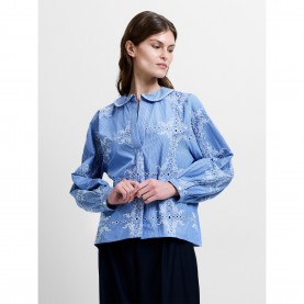 Дамска риза с дълъг ръкав French Connection Womens Long Sleeve Patterned Shirt - Blue/White дамска,риза,с,дълъг,ръкав,дамски,ризи,french,connection,women,s,long,sleeve,patterned,shirt,blue,white