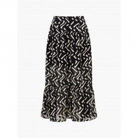 Пола French Connection Women's Diandra Maxi Skirt - Black-Cream пола,поли,и,къси,панталони,french,connection,women's,diandra,maxi,skirt,black,cream