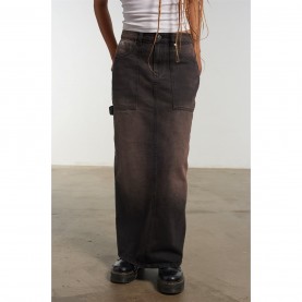 пола,поли,и,къси,панталони,the,ragged,priest,women's,brown,wash,carpenter,maxi,denim,skirt,brown