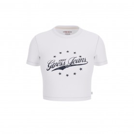Guess Star Baby Tee - Pure White дамски,топове,guess,star,baby,tee,pure,white