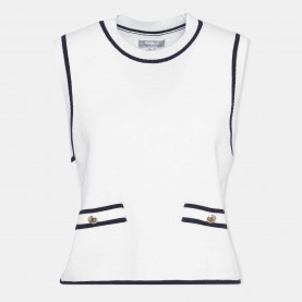 Плетен елек Barbour Amy Sleeveless Knitted Jumper - Cloud плетен,елек,barbour,amy,sleeveless,knitted,jumper,cloud