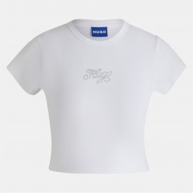 HUGO Women's Baby Tee - White дамски,топове,hugo,women's,baby,tee,white