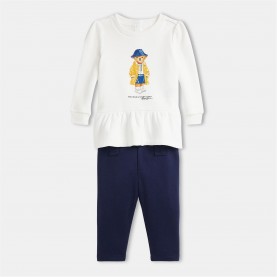 детски,комплект,детски,3/4,панталони,polo,ralph,lauren,sweatshirt,and,legging,set,infants,paper,white
