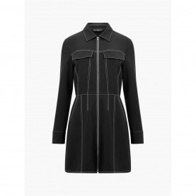 рокля,дамски,поли,и,рокли,french,connection,women's,azra,twill,contrast,stitching,mini,dress,black