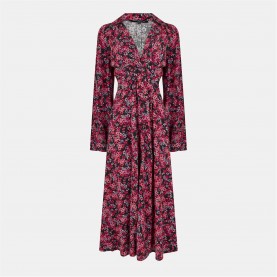 рокля,дамски,поли,и,рокли,french,connection,women's,jennifer,midi,a,line,dress,black,pink,mti