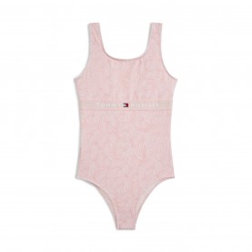 стоки,за,плуване,на,разпродажба,детски,облекла,tommy,hilfiger,kids',scoop,neck,swimsuit,palm,pink,0jw