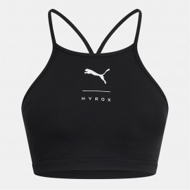 Puma Women's Hyrox Non Wired Medium Impact Sports Bra - Puma Black дамско,лятно,бельо,бельо,за,училище,спортни,сутиени,дамски,горнища,за,тренировка,спортни,сутиени,дамско,фитнес,облекло,дамски,облекла,за,бягане,puma,women'