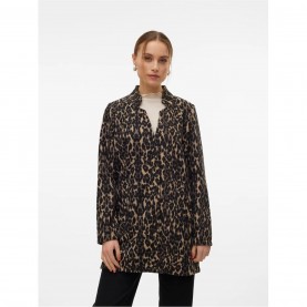 яке,дамски,жилетки,vero,moda,brushed,katrine,leopard,print,jacket,brown