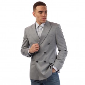 Яке Boss Mens Hutson Double Breasted Formal Jacket - Medium Grey яке,мъжки,якета,boss,men,s,hutson,double,breasted,formal,jacket,medium,grey