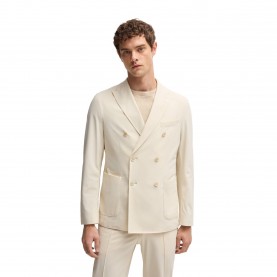 Яке Boss Mens Hanry Double Breasted Formal Jacket - Open White яке,мъжки,якета,boss,men,s,hanry,double,breasted,formal,jacket,open,white