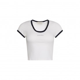 Calvin Klein Jeans Women's Baby Tee - Bright White дамски,топове,calvin,klein,jeans,women's,baby,tee,bright,white