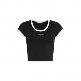 Calvin Klein Jeans Women's Baby Tee - Black дамски,топове,calvin,klein,jeans,women's,baby,tee,black