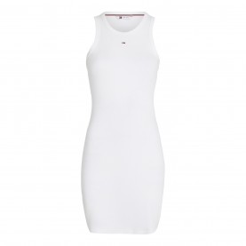 рокля,дамски,поли,и,рокли,tommy,jeans,tommy,jeans,essential,rib,tank,bodycon,dress,white