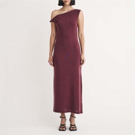 рокля,nobodys,child,andrea,twist,shoulder,midi,dress,purple