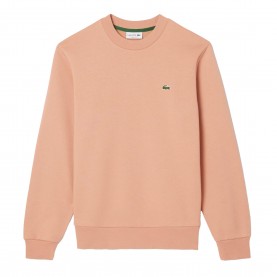 Поларена блуза Lacoste Fleece Crew Neck Sweatshirt - Orange поларена,блуза,мъжки,горнища,с,качулка,мъжки,ежедневни,облекла,lacoste,fleece,crew,neck,sweatshirt,orange