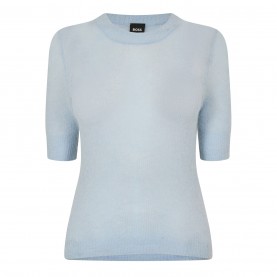 Дамска тениска Boss Fusionana 10266994 01 T-Shirt Womens - Pastel Blue дамска,тениска,дамски,топове,boss,fusionana,10266994,01,t,shirt,womens,pastel,blue