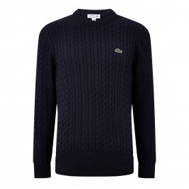 Lacoste Cable Knt Cr Sn64 - Navy 802 мъжки,пуловери,lacoste,cable,knt,cr,sn64,navy,802