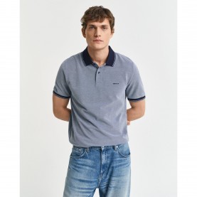 Блуза с яка Gant 4-Colour Oxford Piqu¿ Polo Shirt - Navy блуза,с,яка,мъжки,тениски,gant,4,colour,oxford,piqu,polo,shirt,navy