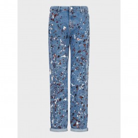 Дънки Emporio Armani J15 Painted Jeans - Blue дънки,дамски,дънки,emporio,armani,j15,painted,jeans,blue
