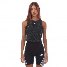 Потник Adidas Essentials Animal-Print Crop Tank Top - Grey black потник,дамски,топове,дамски,горнища,за,тренировка,дамско,фитнес,облекло,йога,и,пилатес,облекла,всички,йога,и,пилатес,аксесоари,и,облекла,дамски,облекла,за,