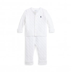 Polo Ralph Lauren Unisex Kids Knit Clothing Set - White polo,ralph,lauren,unisex,kids,knit,clothing,set,white