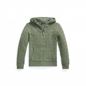 Суичър Polo Ralph Lauren Kids Zip Knitted Hoodie - Cargo Green суичър,polo,ralph,lauren,kids,zip,knitted,hoodie,cargo,green