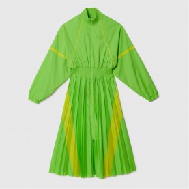 рокля,дамски,поли,и,рокли,lacoste,pleated,colour,block,sweatshirt,dress,green