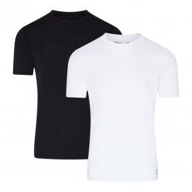 Тениска Reebok Mens 2 pack T-Shirts Clancy - Black/White тениска,мъжки,блузи,с,яка,мъжки,тениски,мъжки,потници,reebok,mens,2,pack,t,shirts,clancy,black,white