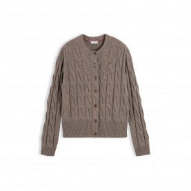 дамски,пуловер,tommy,hilfiger,women,s,wool,long,sleeve,crew,neck,cable,knit,jumper,hot,coco,heathr