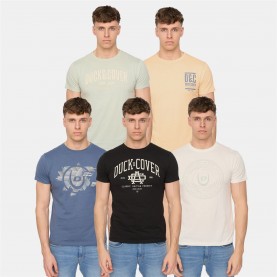 тениска,облекла,на,разпродажба,мъжки,тениски,duck,and,cover,haltecks,5,pack,t,shirts,multi,colour