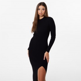 рокля,дамски,плетени,дрехи,jack,wills,rib,maxi,dress,black