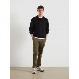 горнище,с,цип,мъжки,пуловери,farah,men's,matson,lambswool,knit,quarter,zip,top,black,010