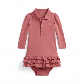 Рокля Polo Ralph Lauren Polo LS Polo Dress In64 - Canvas Pink рокля,polo,ralph,lauren,polo,ls,polo,dress,in64,canvas,pink