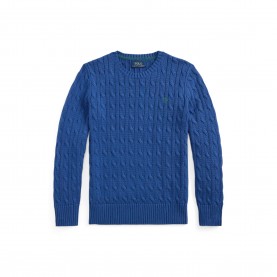 Polo Ralph Lauren Polo Cable Knit Crew Jn64 - Dusty Azure polo,ralph,lauren,polo,cable,knit,crew,jn64,dusty,azure