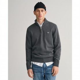 мъжки,пуловери,gant,casual,cotton,half,zip,charcoal,095